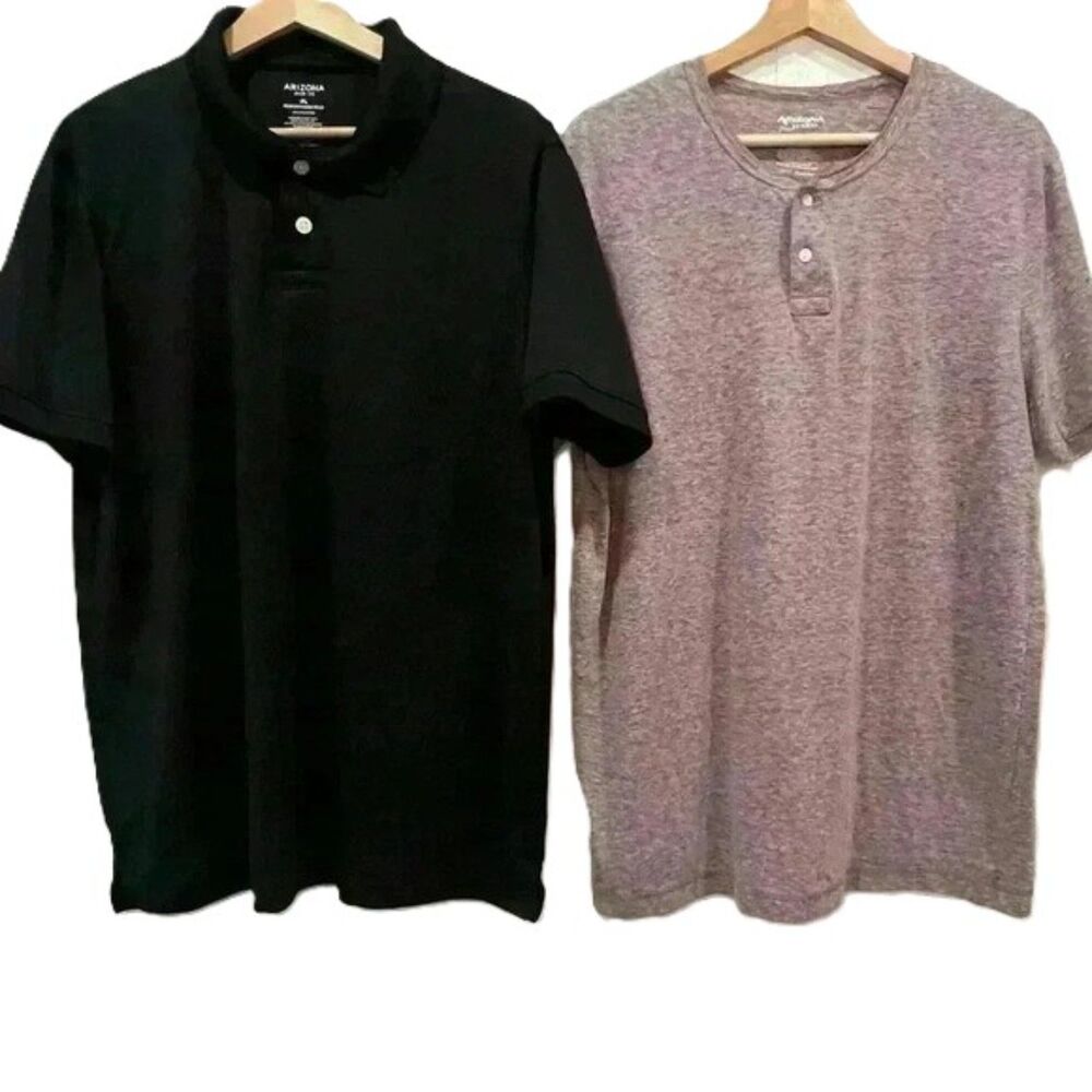 Arizona Mens Bundle Of 2 Short Sleeve Tops Size XL